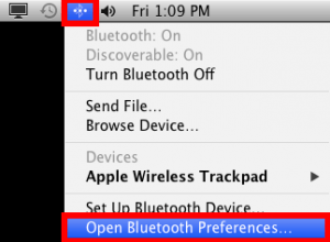Fix Apple Magic Trackpad open Bluetooth preferences