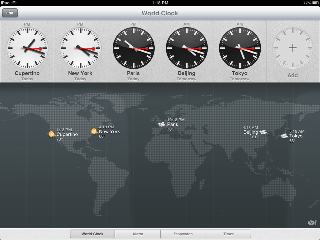 iOS 6 clock