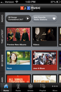 NPR Music App for iPhone