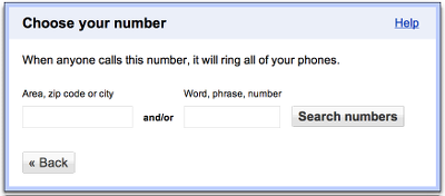 Choose Google Voice phone number