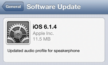 iOS 6.1.4 software update