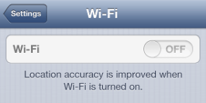 iPhone with grayed out WiFi