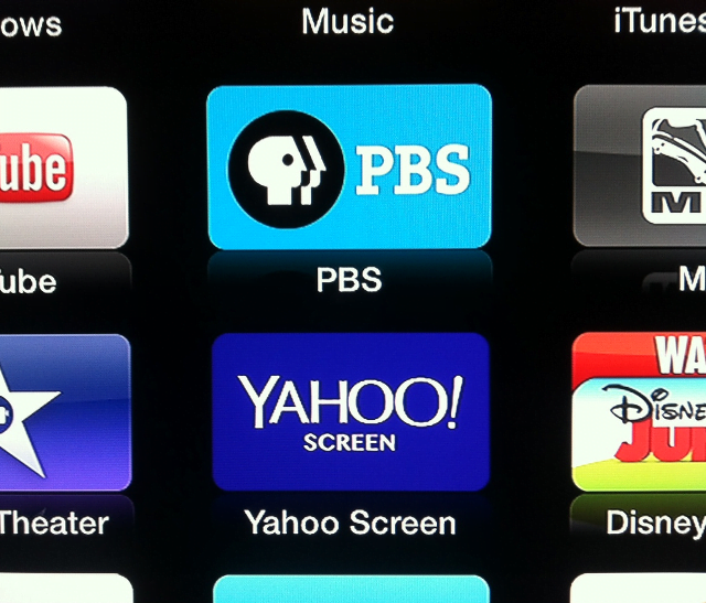 PBS and Yahoo Screen for Apple TV