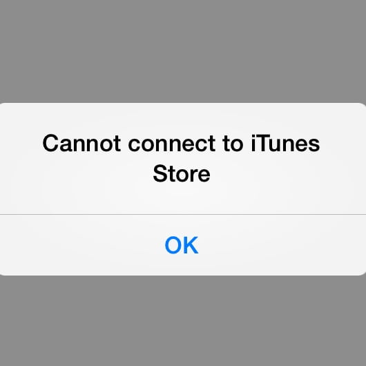 Cannot connect to iTunes Store