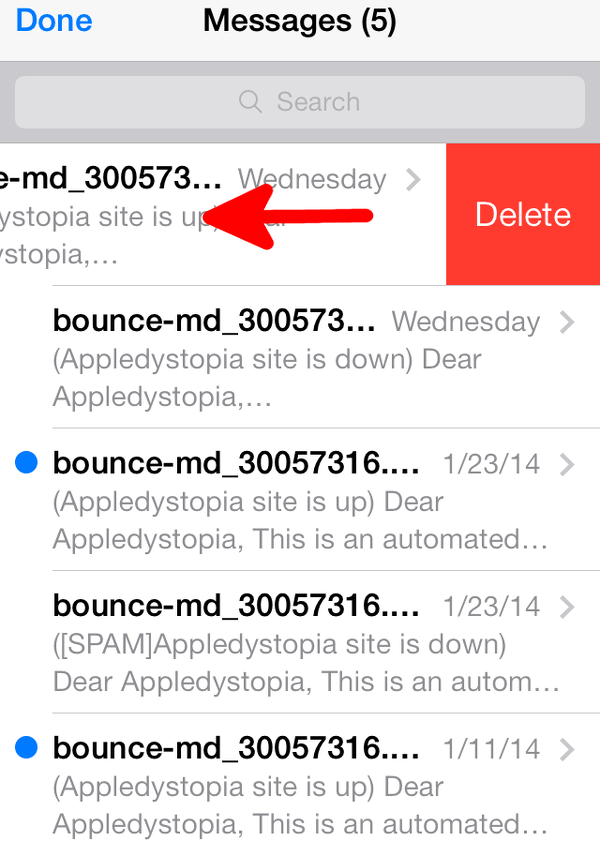 delete message thread on iPhone
