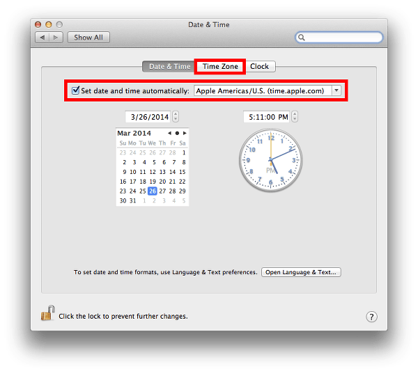 Changes to OS X date and time settings can restore connectivity to the iTunes Store.
