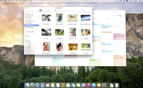 OS X 10.10 Yosemite desktop