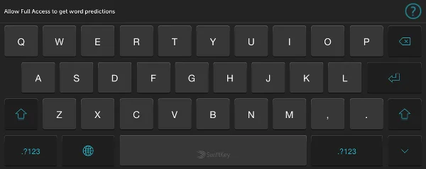 SwiftKey third-party keyboard for iOS 8