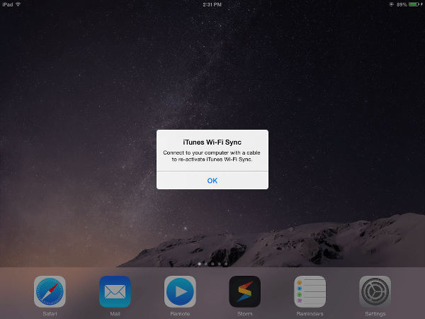 Restore iTunes WiFi Sync after upgrading to iOS 8.3