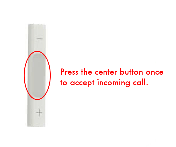 Accept incoming call using iPhone headphone controls