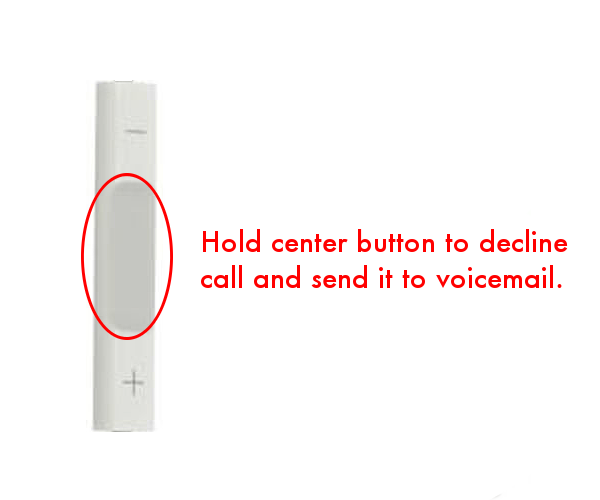 Decline call using iPhone headphone controls