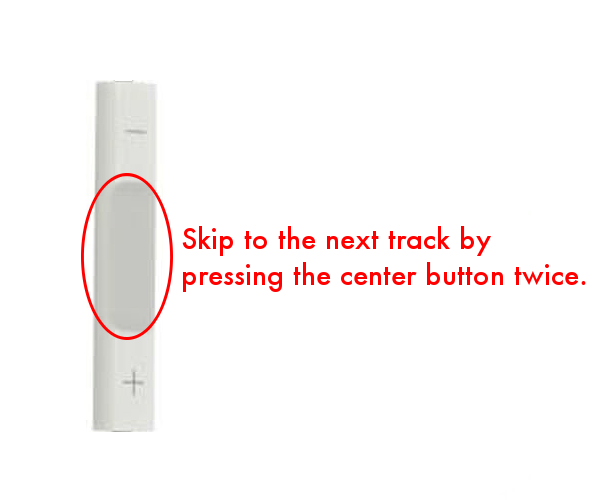 Skip to next track using iPhone headphone controls