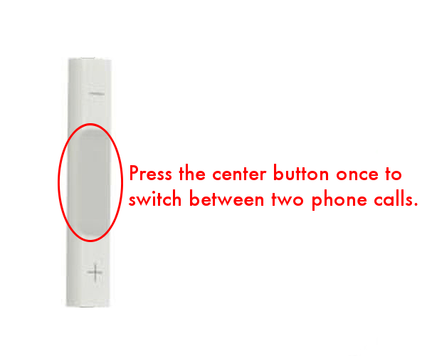 Switch between phone calls using iPhone headphone buttons