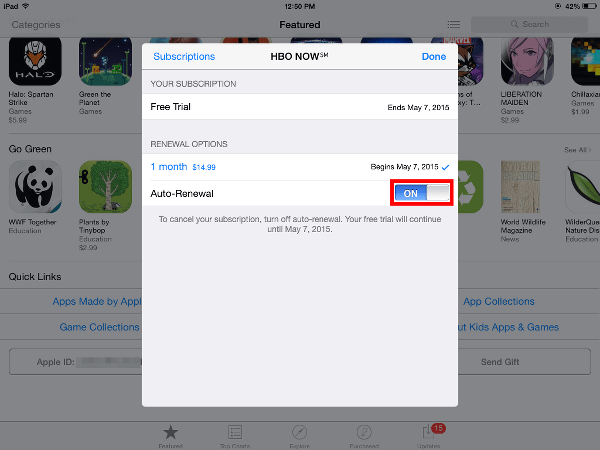 Manage Subscriptions on iTunes for iOS
