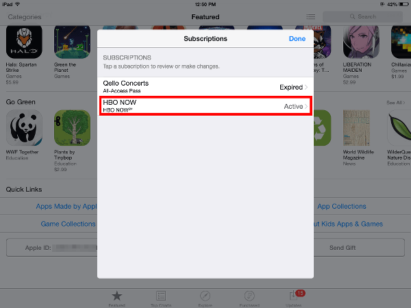 iTunes Subscriptions on iOS