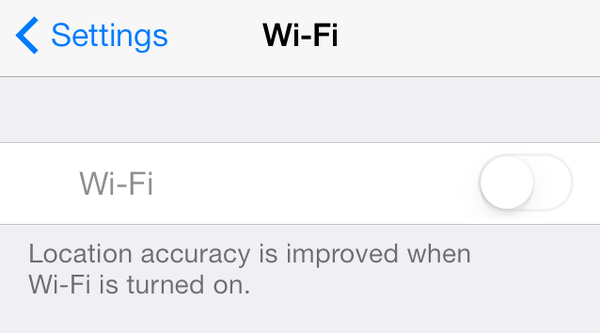 grayed out iPhone Wi-Fi settings