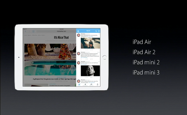 iPads supporting Slide Over multitasking