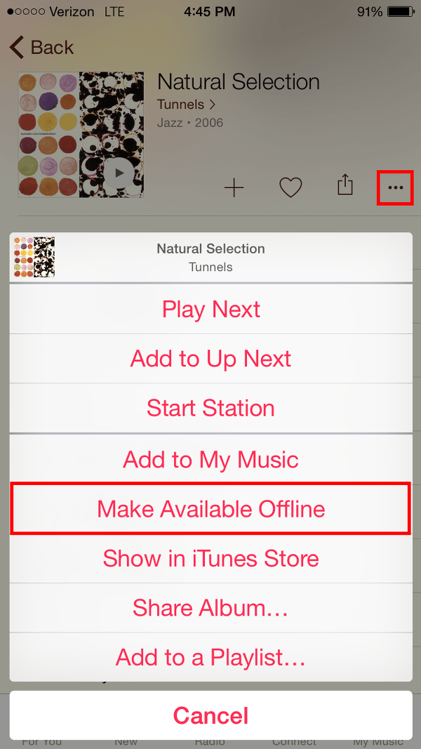 Apple Music Make Music Available Offline
