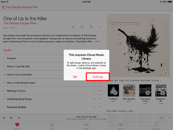 Prompt to Enable iCloud Music Library