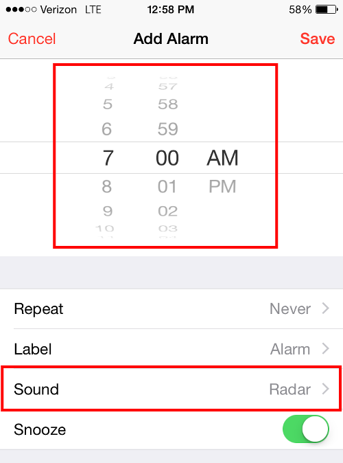 Set Alarm and Tap Sound to Add Apple Music