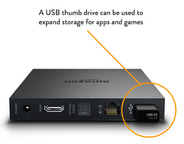 Amazon Fire TV Expandable with USB Thumbdrive