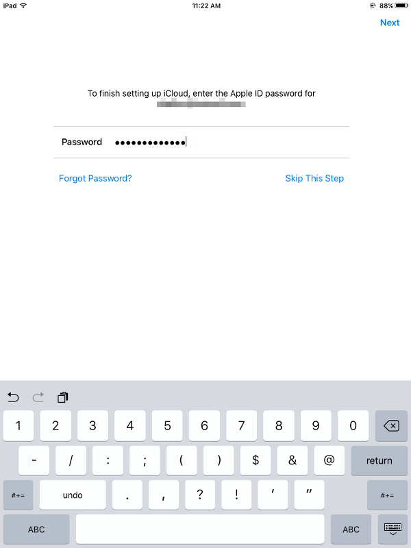 Enter iCloud Password After Upgrading to iOS 9.1