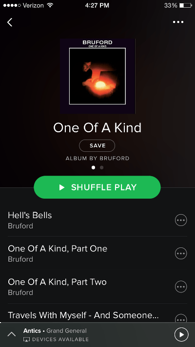 Bruford One of a Kind on Spotify