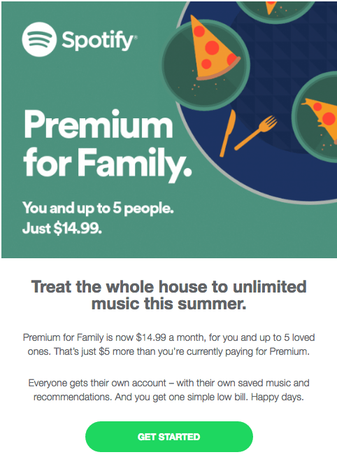 New Spotify Family Plan