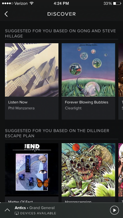 Spotify Discover Music Based on Listening Preferences