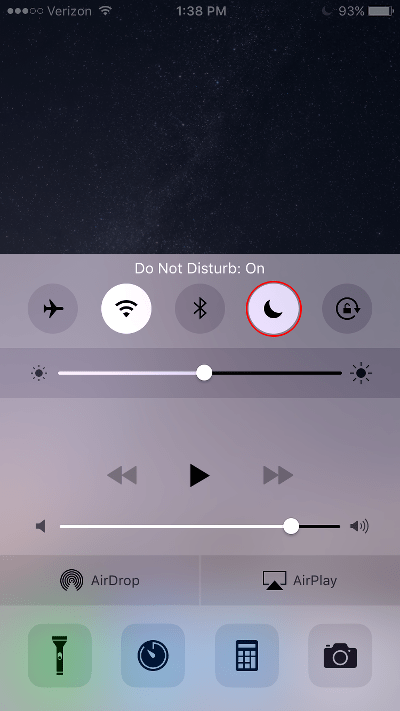 Block Calls on iPhone Turn on Do Not Disturb Mode Using Control Center