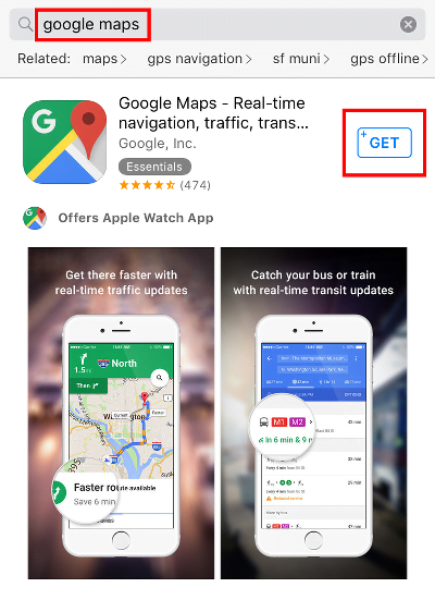 Google Maps for the iPhone