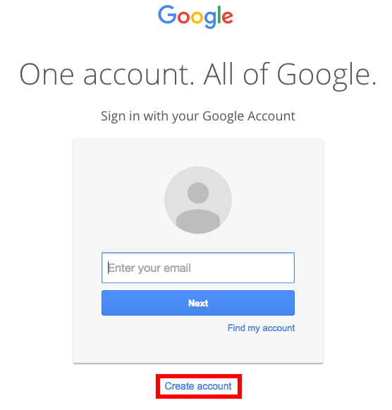 Create New Google Account