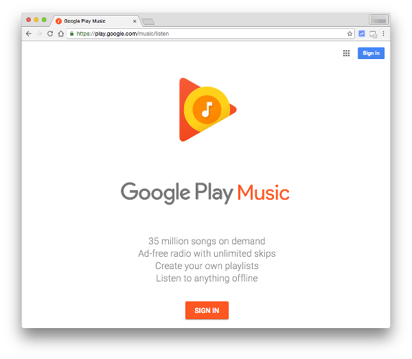 Sign up for Google Play Music Free Trial
