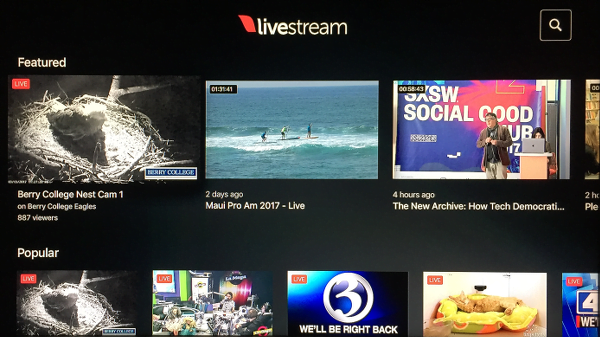 Livestream Apple TV App