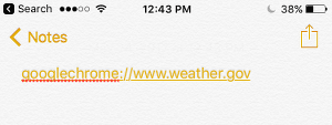 Open in Chrome URL Notes