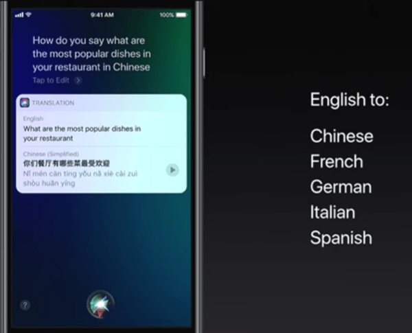 Siri Translation
