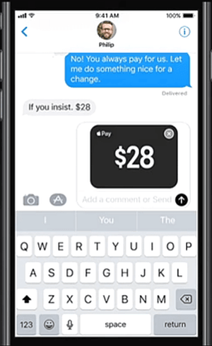 Person-To-Person Apple Pay