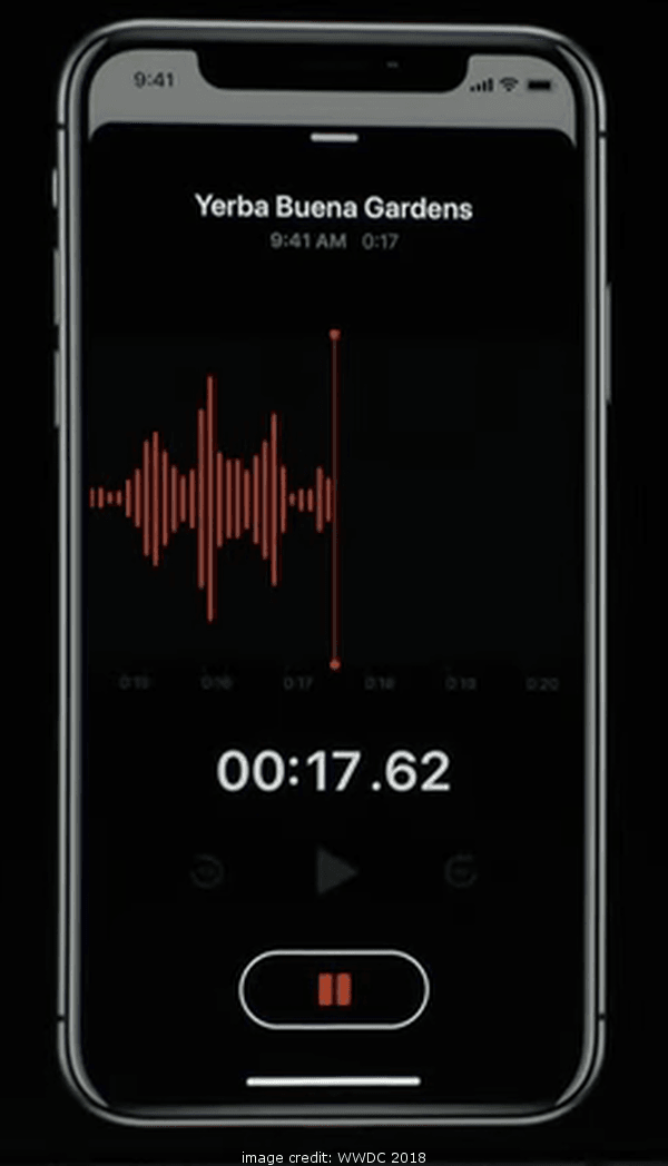iOS 12 Voice Memos App