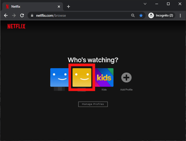 Select Your Netflix Profile