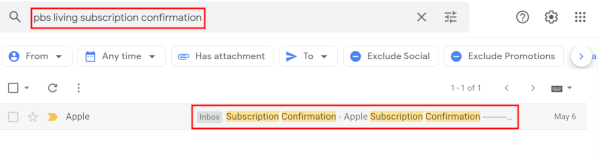 Find Subscription Confirmation Email and Open It