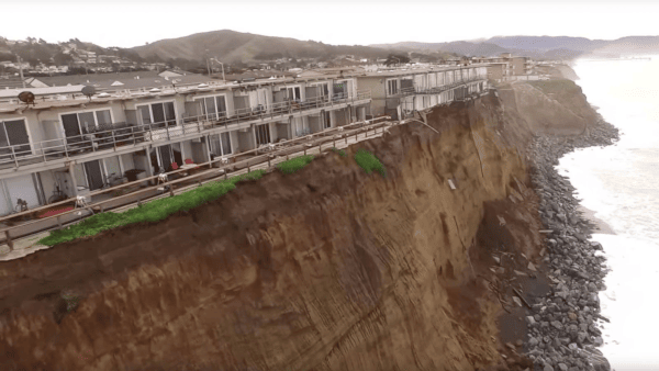 Cliff Erosion in Pacifica Jeopardizes Apartment Buildings