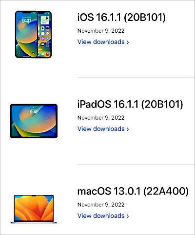 Apple Releases iOS, iPadOS 16.1.1 and macOS 13.0.1